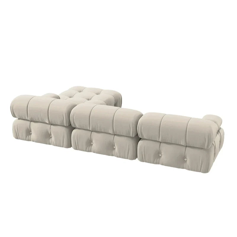 Canapé Sectionnel Modulable Réversible en Velours