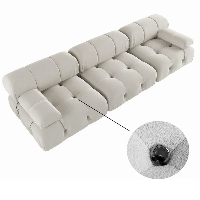 Canapé Sectionnel Modulable Réversible en Velours
