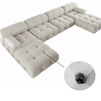 Canapé Sectionnel Modulable Réversible en Velours