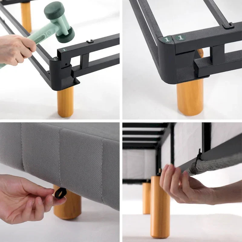 Priage by ZINUS GOOD DESIGN Winner Fondation de matelas métallique grise, lit plateforme 11 pouces