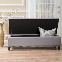 Banc ottoman de rangement en tissu Isra par Christopher Knight Home