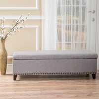 Banc ottoman de rangement en tissu Isra par Christopher Knight Home