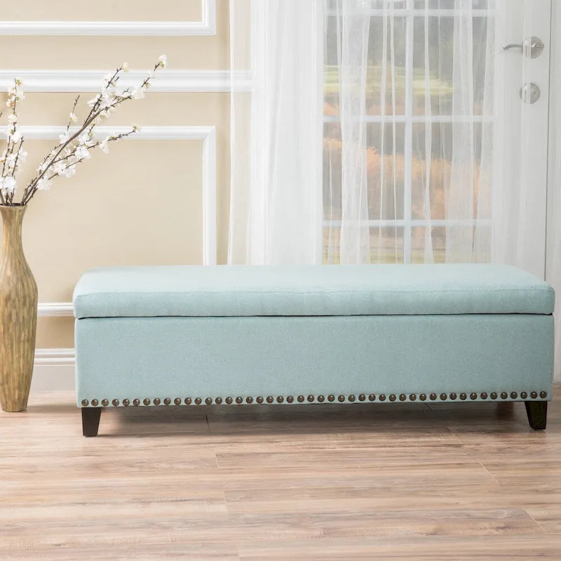 Banc ottoman de rangement en tissu Isra par Christopher Knight Home