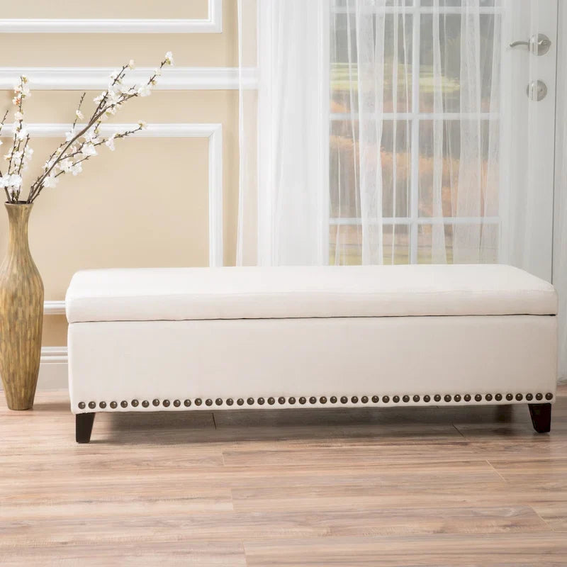 Banc ottoman de rangement en tissu Isra par Christopher Knight Home