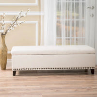 Banc ottoman de rangement en tissu Isra par Christopher Knight Home