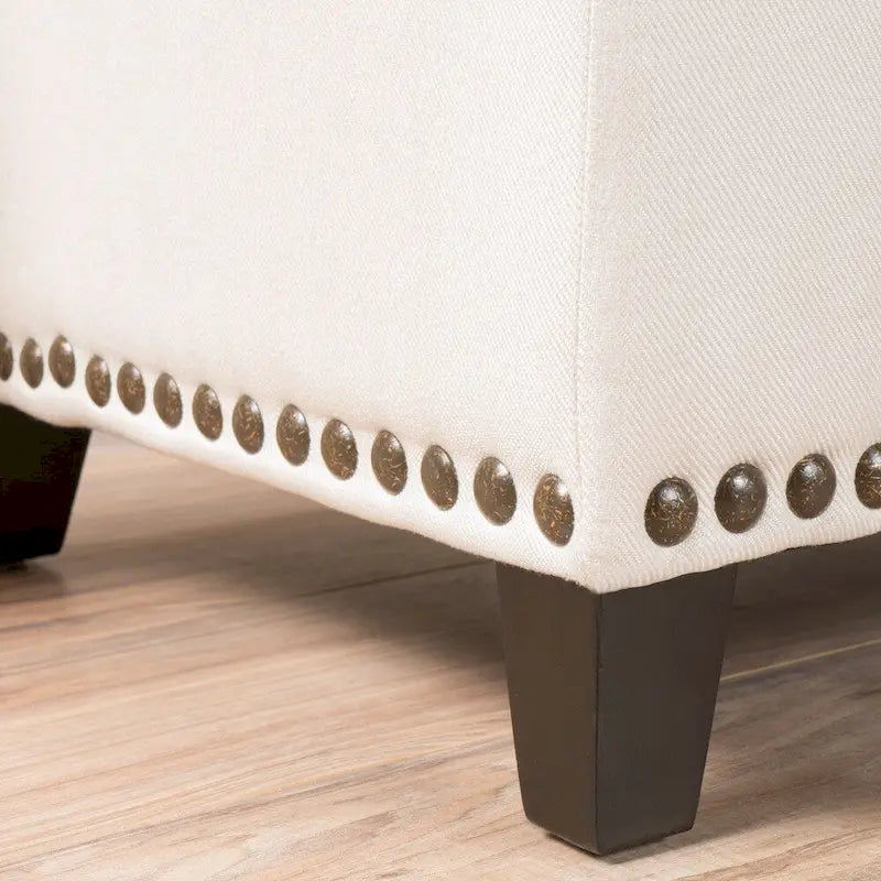 Banc ottoman de rangement en tissu Isra par Christopher Knight Home