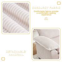 Fauteuil surdimensionné 56,9 W avec repose-pieds, fauteuil de lecture pour chambre à coucher, canapé-lit paresseux, canapé inclinable simple et moderne surdimensionné
