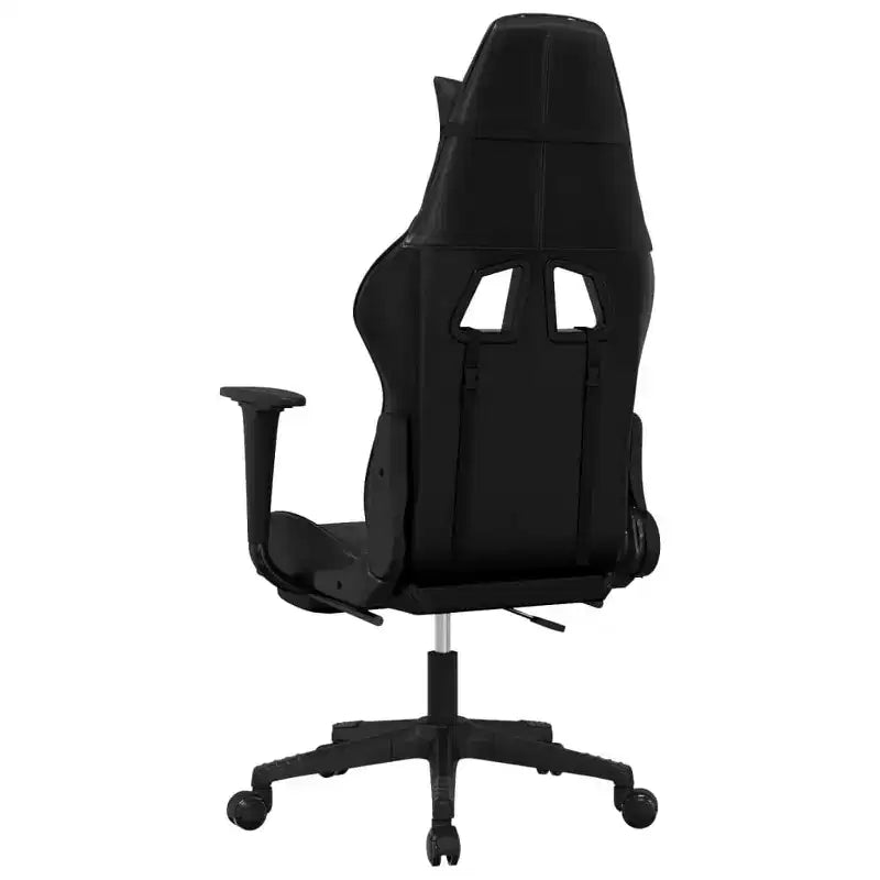 vidaXL Fauteuil de massage Gaming avec repose-pieds, Noir, Similicuir