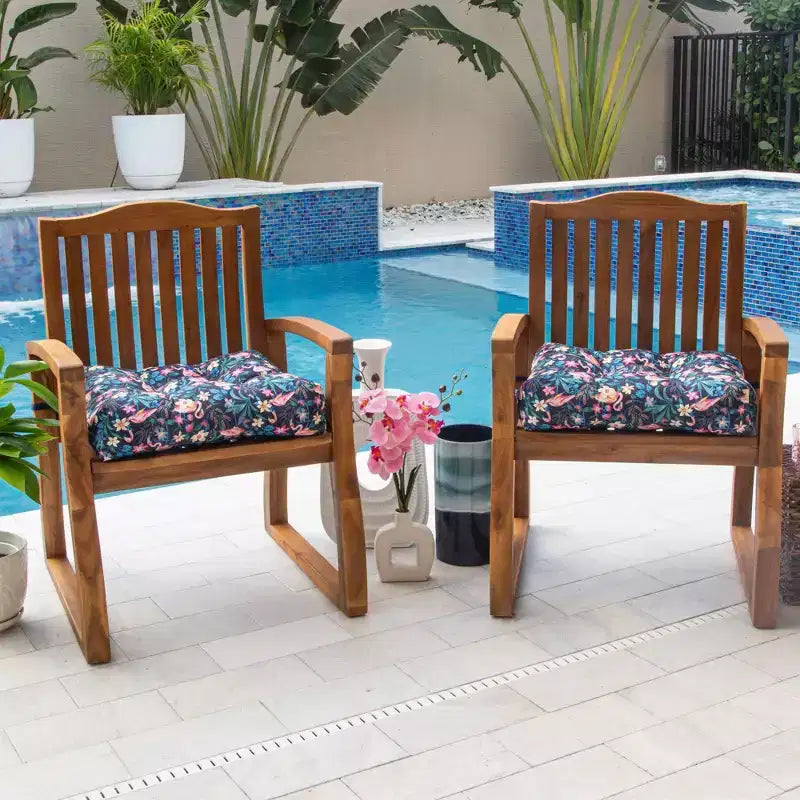 Coussins de chaise de patio extérieur Vera Bradley, 2 pièces, 48x48 cm