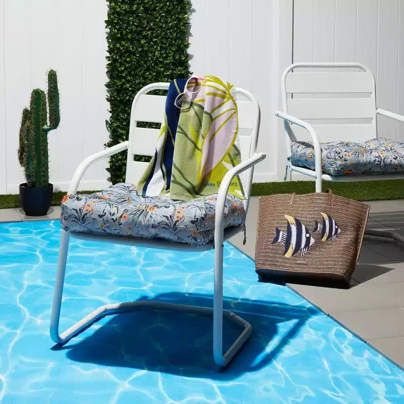 Coussins de chaise de patio extérieur Vera Bradley, 2 pièces, 48x48 cm