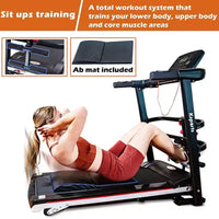 Tapis de course électrique multifonctionnel Ksports pour la maison, entraînement cardio et force avec tapis pour abdominaux, sangle pour sit-ups et inclinaison réglable