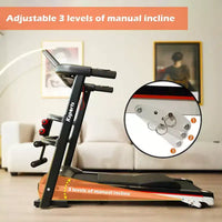 Tapis de course électrique multifonctionnel Ksports pour la maison, entraînement cardio et force avec tapis pour abdominaux, sangle pour sit-ups et inclinaison réglable