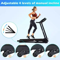 Tapis de course électrique multifonctionnel Ksports pour la maison, entraînement cardio et force avec tapis pour abdominaux, sangle pour sit-ups et inclinaison réglable