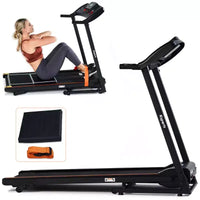 Tapis de course électrique multifonctionnel Ksports pour la maison, entraînement cardio et force avec tapis pour abdominaux, sangle pour sit-ups et inclinaison réglable