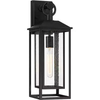 John Timberland Califa 20 Applique Murale d'Extérieur Traditionnelle Haute pour Porche, Maison, Extérieur, Étanche, Noire avec Abat-Jour en Verre Transparent