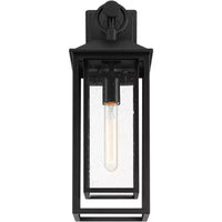 John Timberland Califa 20 Applique Murale d'Extérieur Traditionnelle Haute pour Porche, Maison, Extérieur, Étanche, Noire avec Abat-Jour en Verre Transparent