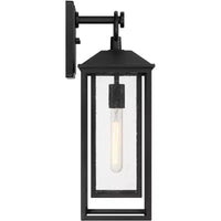 John Timberland Califa 20 Applique Murale d'Extérieur Traditionnelle Haute pour Porche, Maison, Extérieur, Étanche, Noire avec Abat-Jour en Verre Transparent