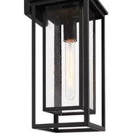 John Timberland Califa 20 Applique Murale d'Extérieur Traditionnelle Haute pour Porche, Maison, Extérieur, Étanche, Noire avec Abat-Jour en Verre Transparent
