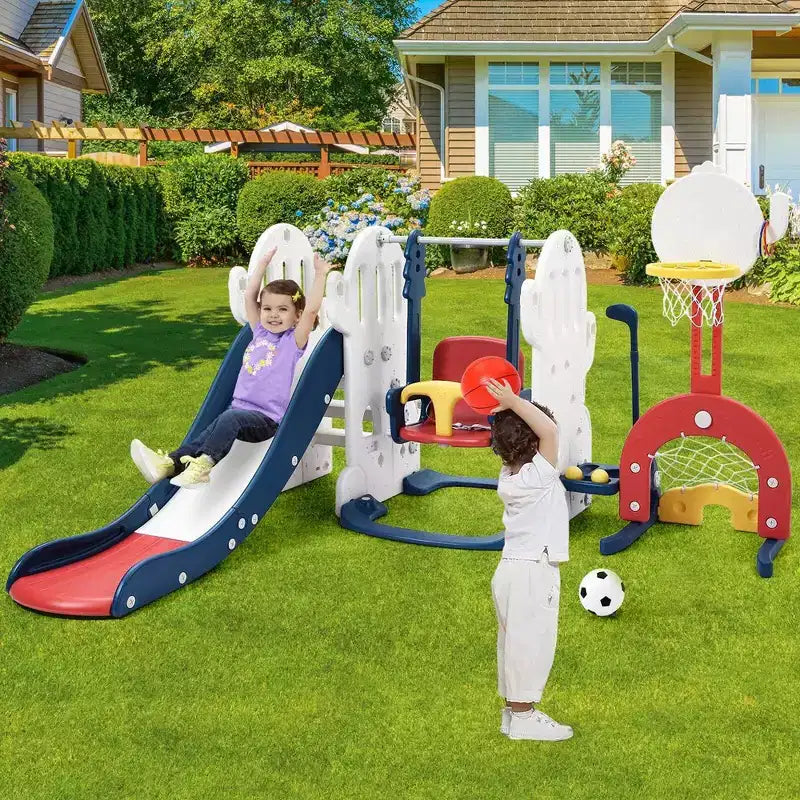 Ensemble toboggan et balançoire 7 en 1 pour tout-petits