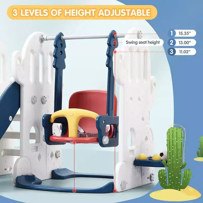 Ensemble toboggan et balançoire 7 en 1 pour tout-petits
