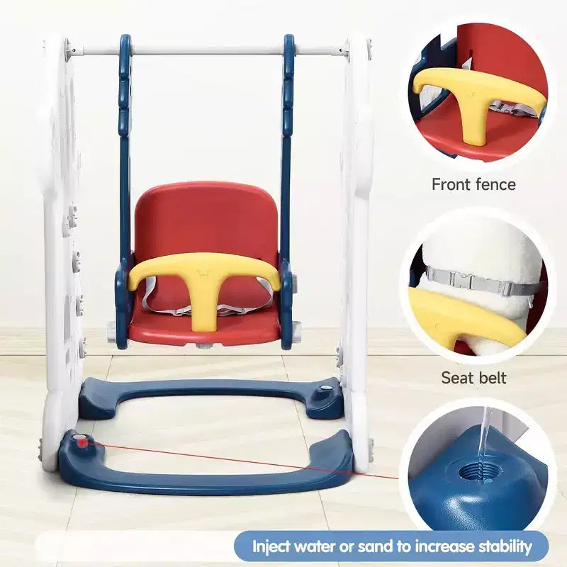 Ensemble toboggan et balançoire 7 en 1 pour tout-petits