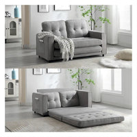 Canapé-lit convertible 3 plis en velours moelleux – 31,10 x 55,00 x 31,00