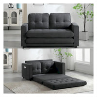 Canapé-lit convertible 3 plis en velours moelleux – 31,10 x 55,00 x 31,00