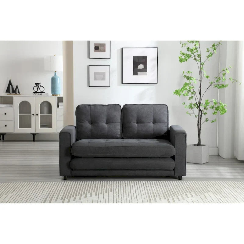 Canapé-lit convertible 3 plis en velours moelleux – 31,10 x 55,00 x 31,00