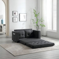 Canapé-lit convertible 3 plis en velours moelleux – 31,10 x 55,00 x 31,00