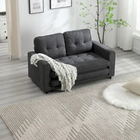 Canapé-lit convertible 3 plis en velours moelleux – 31,10 x 55,00 x 31,00