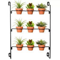 AuldHome Design Support suspendu pour mini pots en terre cuite 2, support de pots à grille 3x3 pour plantes et usage décoratif
