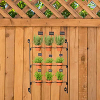 AuldHome Design Support suspendu pour mini pots en terre cuite 2, support de pots à grille 3x3 pour plantes et usage décoratif