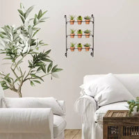 AuldHome Design Support suspendu pour mini pots en terre cuite 2, support de pots à grille 3x3 pour plantes et usage décoratif
