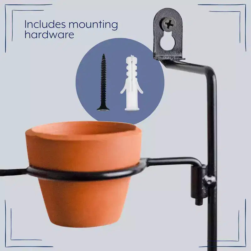 AuldHome Design Support suspendu pour mini pots en terre cuite 2, support de pots à grille 3x3 pour plantes et usage décoratif