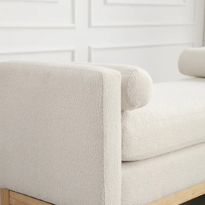 Banc rembourré élégant à côtés hauts