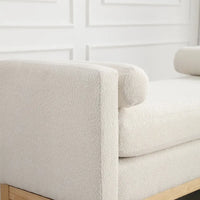 Banc rembourré élégant à côtés hauts