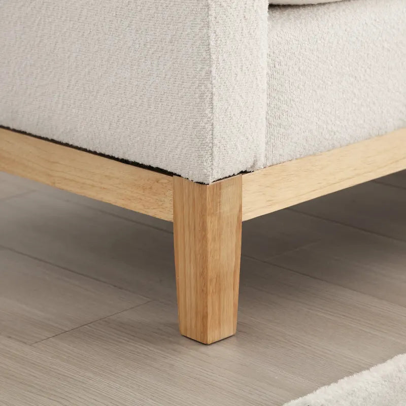 Banc rembourré élégant à côtés hauts