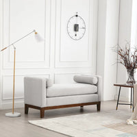 Banc rembourré élégant à côtés hauts