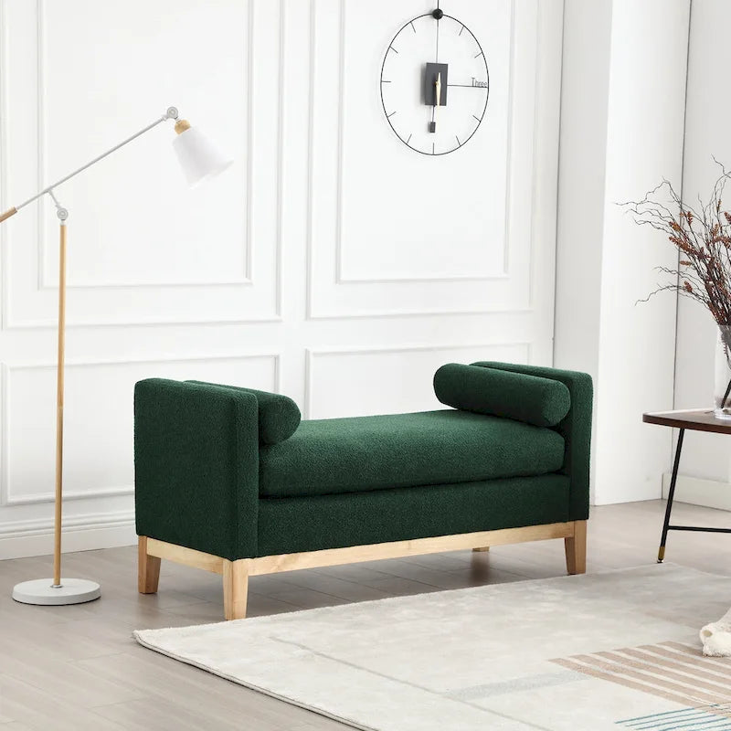 Banc rembourré élégant à côtés hauts