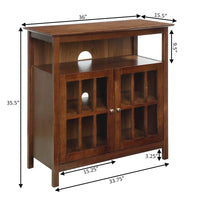 Meuble TV Big Sur Highboy de 40 pouces avec rangements, par Convenience Concepts