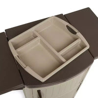 Suncast DCP2000 Table de préparation et de service portative pour patio extérieur avec armoire
