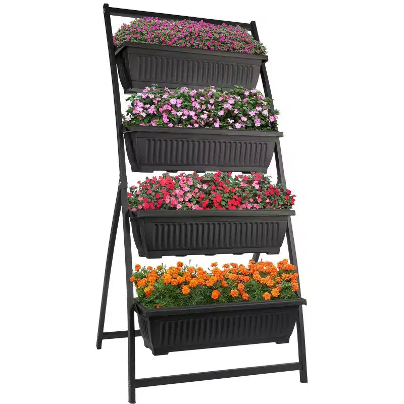 Pure Garden Carrés potagers surélevés rectangulaires en acier, jardinières extérieures