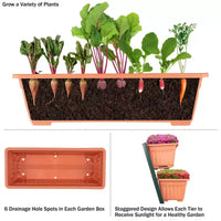Pure Garden Carrés potagers surélevés rectangulaires en acier, jardinières extérieures