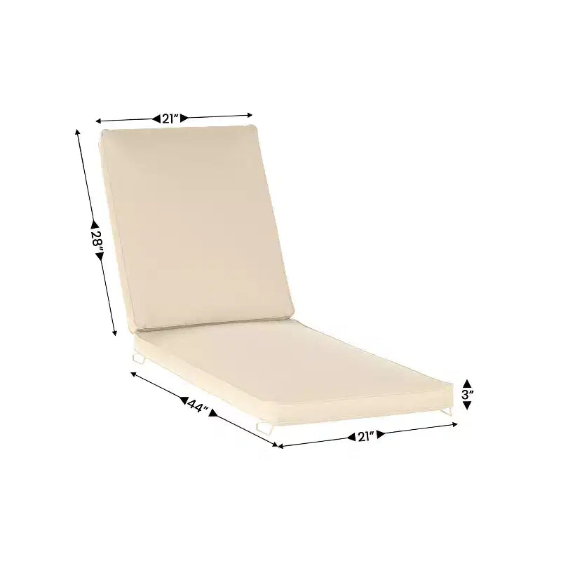Coussin de chaise longue de patio résistant à l'eau Emma et Oliver