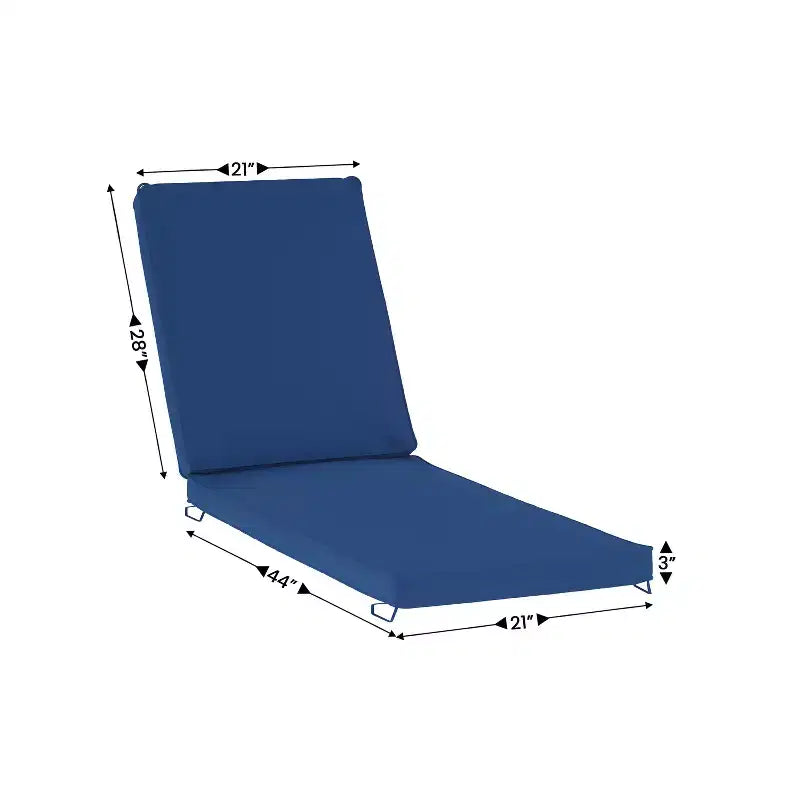 Coussin de chaise longue de patio résistant à l'eau Emma et Oliver