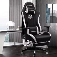 Chaise de bureau inclinable GTRACING en tissu, avec repose-pieds et hauteur réglables
