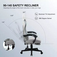 Chaise de jeu GTPLAYER, chaise de bureau en tissu avec accoudoirs liés, chaise d'ordinateur ergonomique