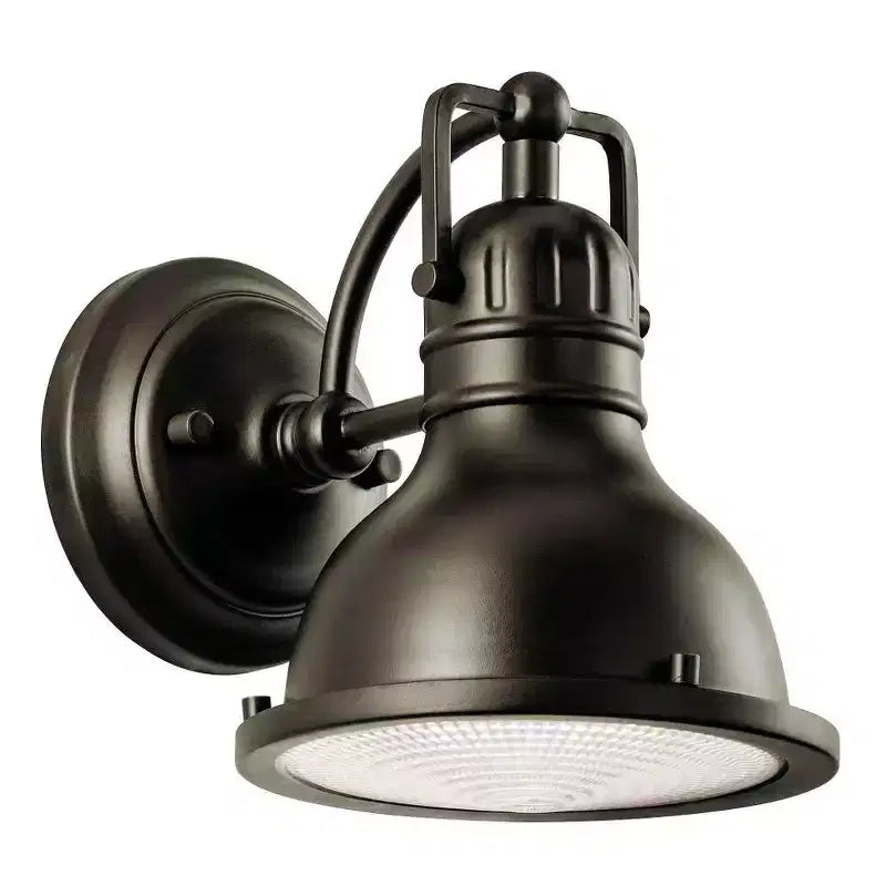 Hatteras Bay Applique murale extérieure 1 lumière 8 avec lentille de Fresnel transparente, bronze ancien