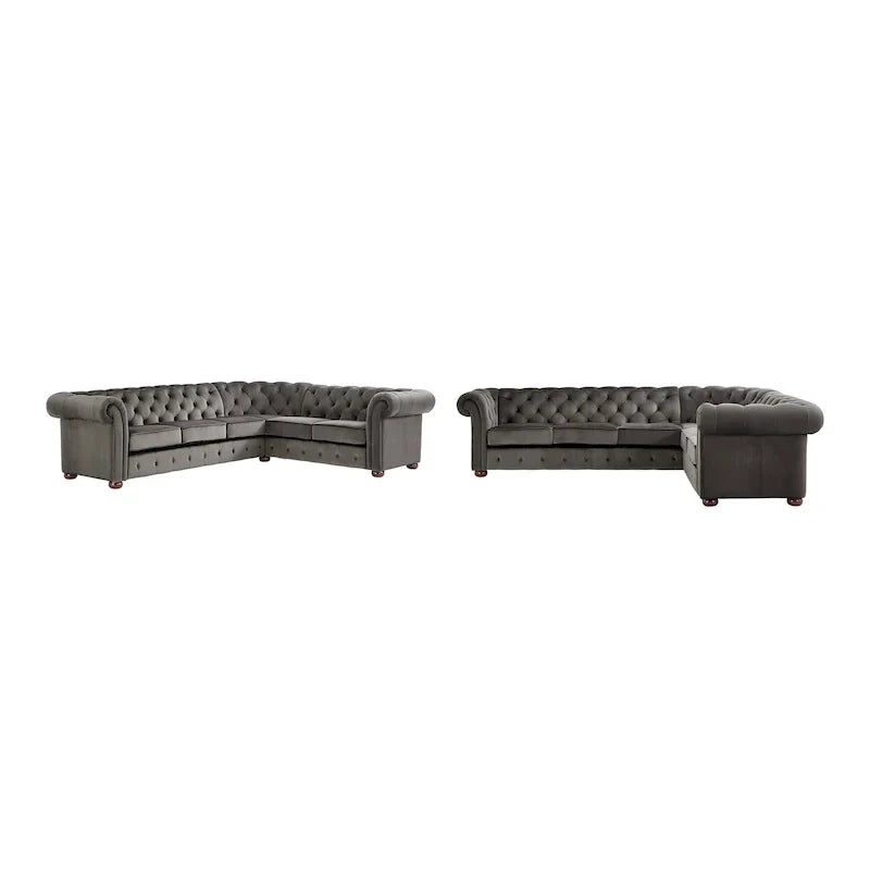 Canapé Sectionnel Chesterfield 6 Places Forme L Gdansk