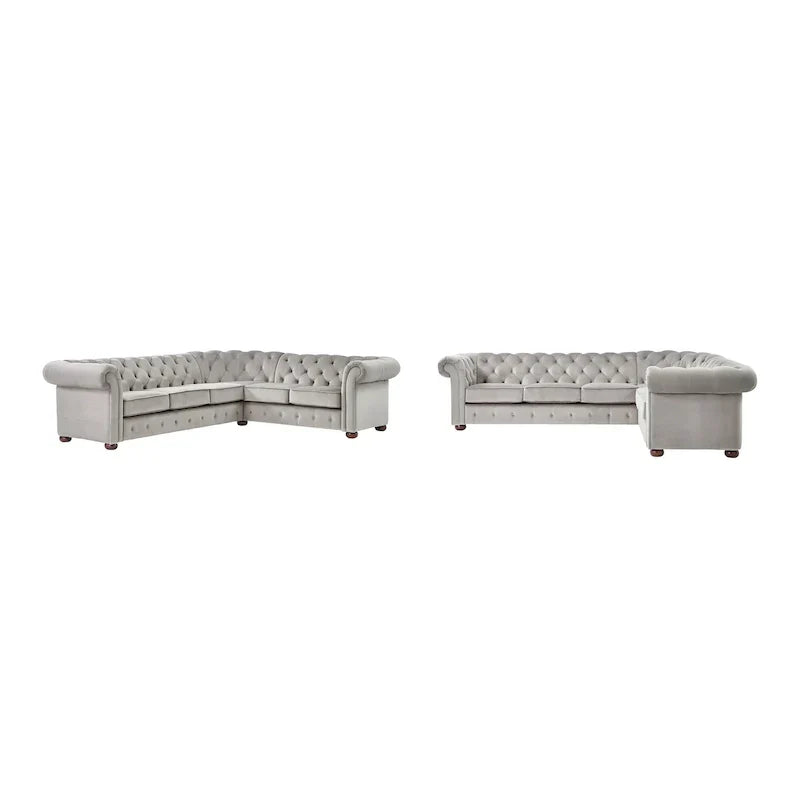 Canapé Sectionnel Chesterfield 6 Places Forme L Gdansk